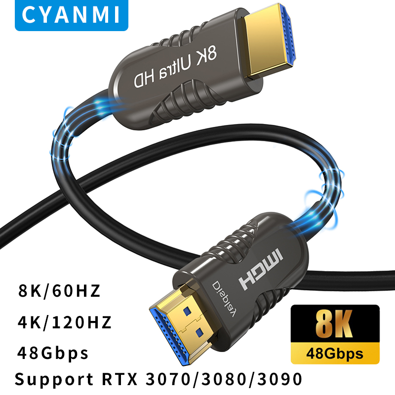 Hdmi 2.1 Cable 8K 60Hz 48Gbps Earc - Cable de fibra óptica 8K HDMI