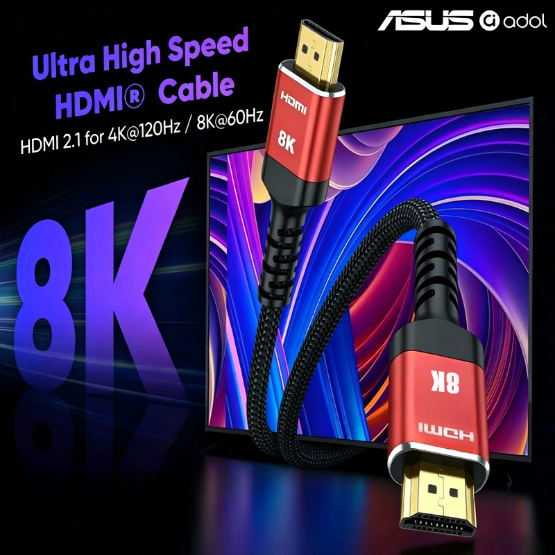 Hdmi 2.1 Cable 8K 60Hz 48Gbps Earc - Cable de datos ASUS de 48