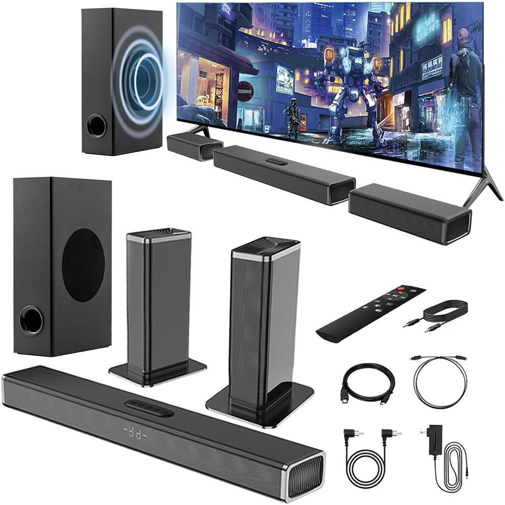 Soundbar With Wireless Subwoofer 5.1Ch - Altavoz Inalámbrico Samtronic 5.1 Canales, Barra