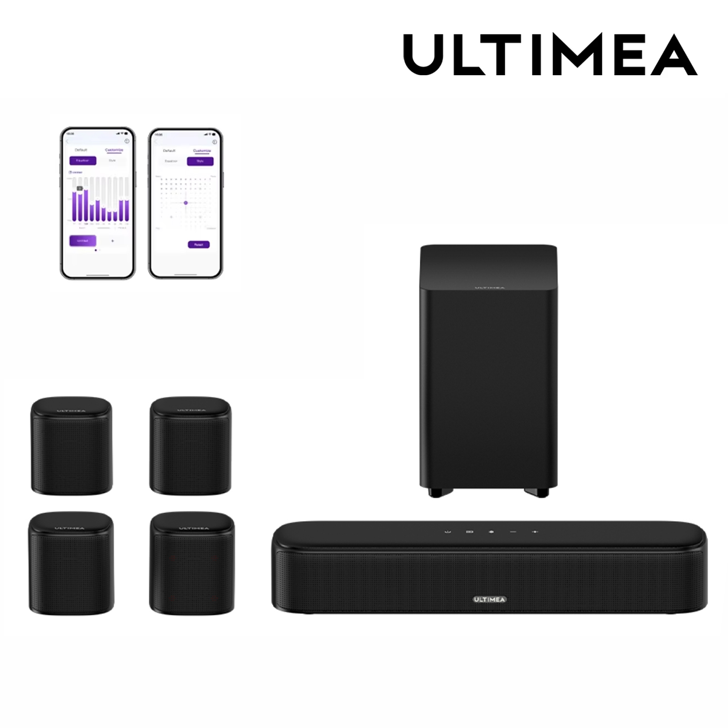 Home Theater System 7.1 Surround Sound - Sistema de barra de sonido ULTIMEA