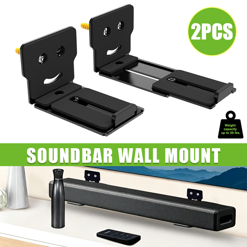 Soundbar Wall Mount Bracket Universal - 2 soportes universales para montar una
