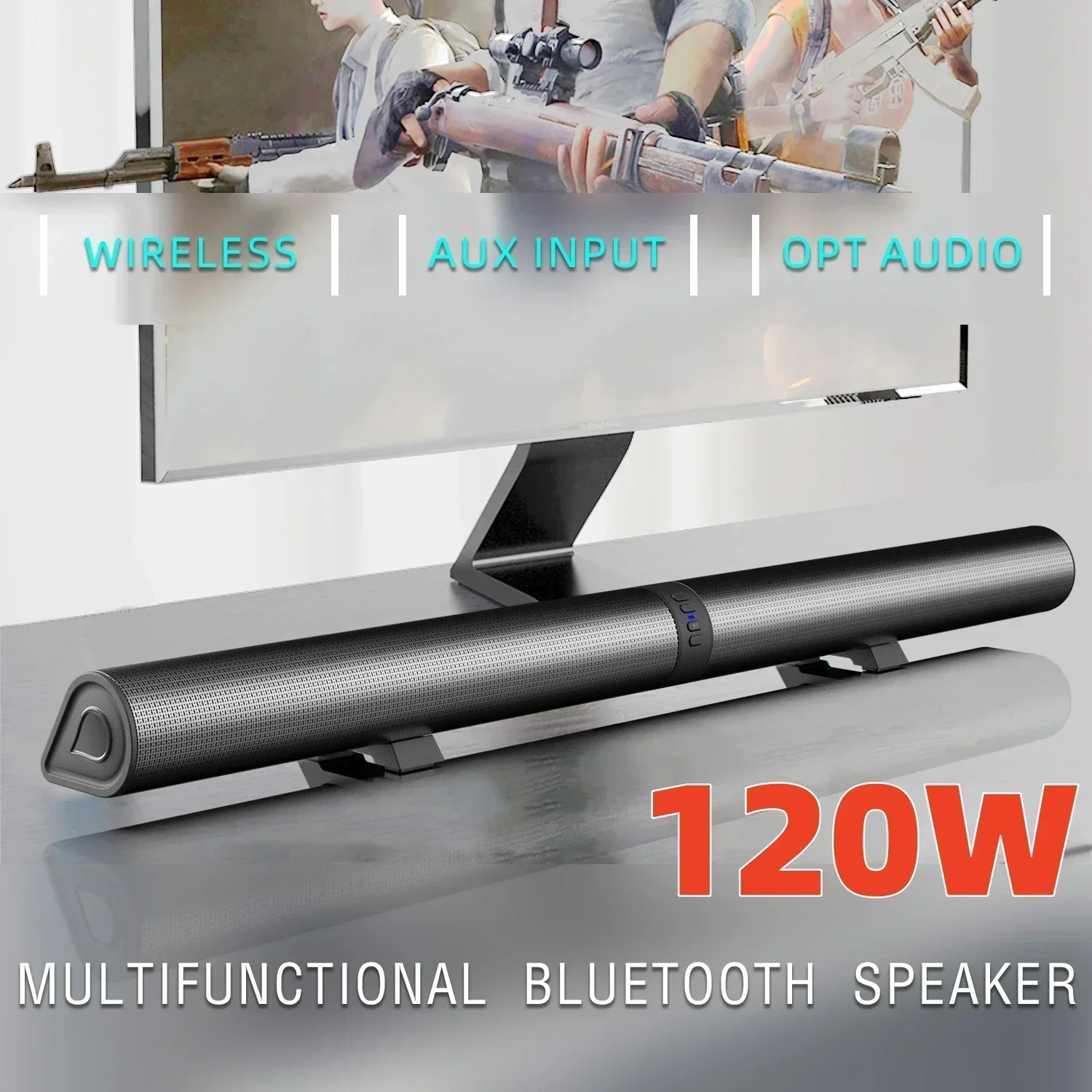 Tv Soundbar Optical Bluetooth 120W - Altavoces Bluetooth para TV BS-56 de