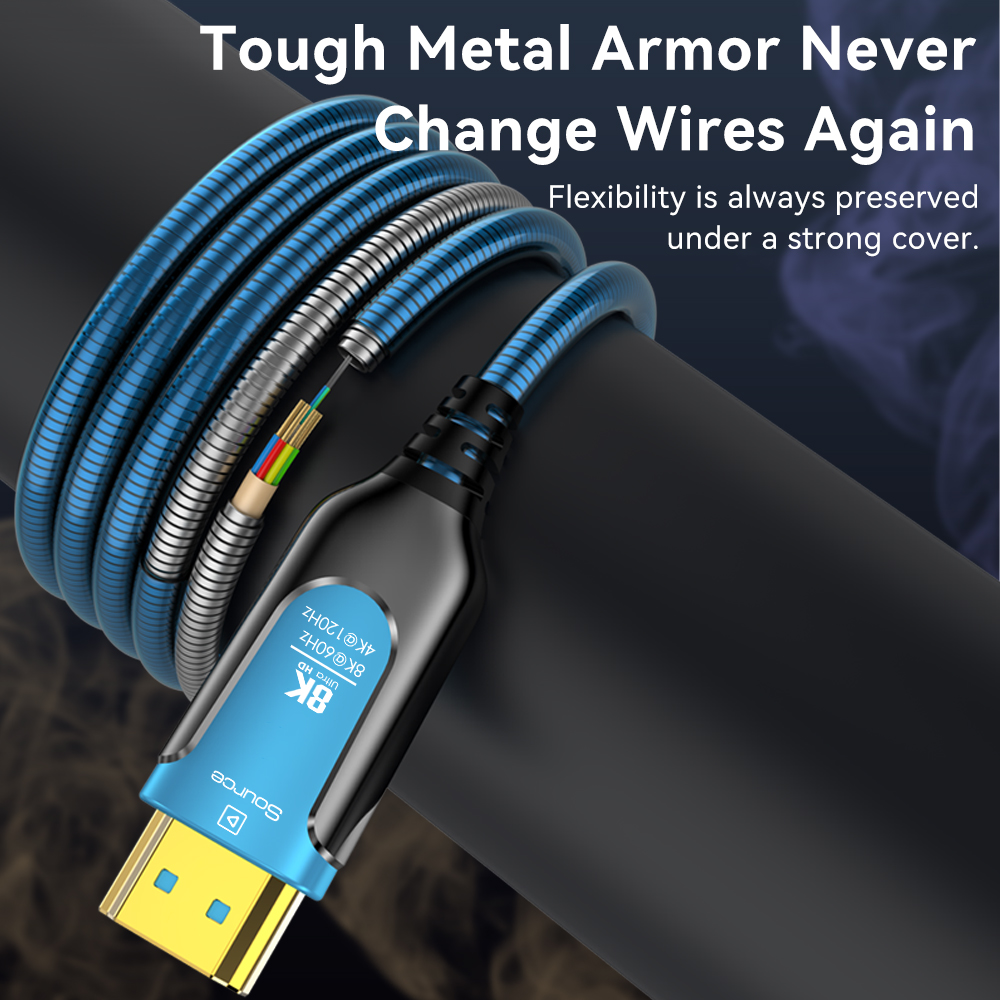 Cable HDMI de Fibra Óptica Bli - Hdmi 2.1 Cable 8K 60Hz 48Gbps Earc reseña y precio