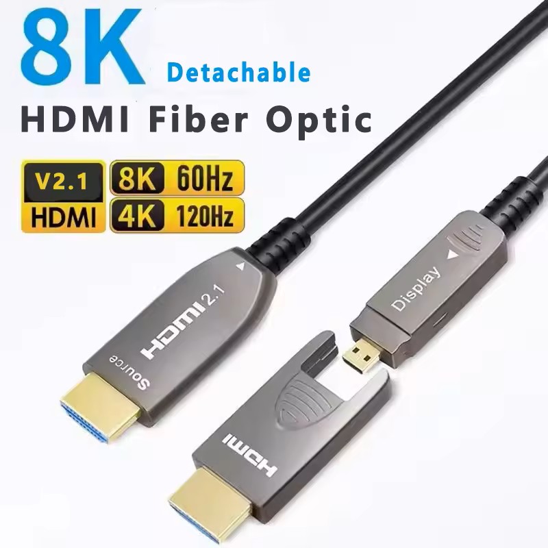 8K fibra óptica desmontable HD - Hdmi 2.1 Cable 8K 60Hz 48Gbps Earc reseña y precio