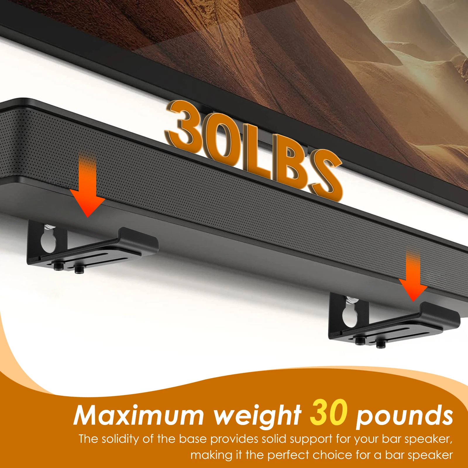 Soporte de pared para montaje  - Soundbar Wall Mount Bracket Universal reseña y precio