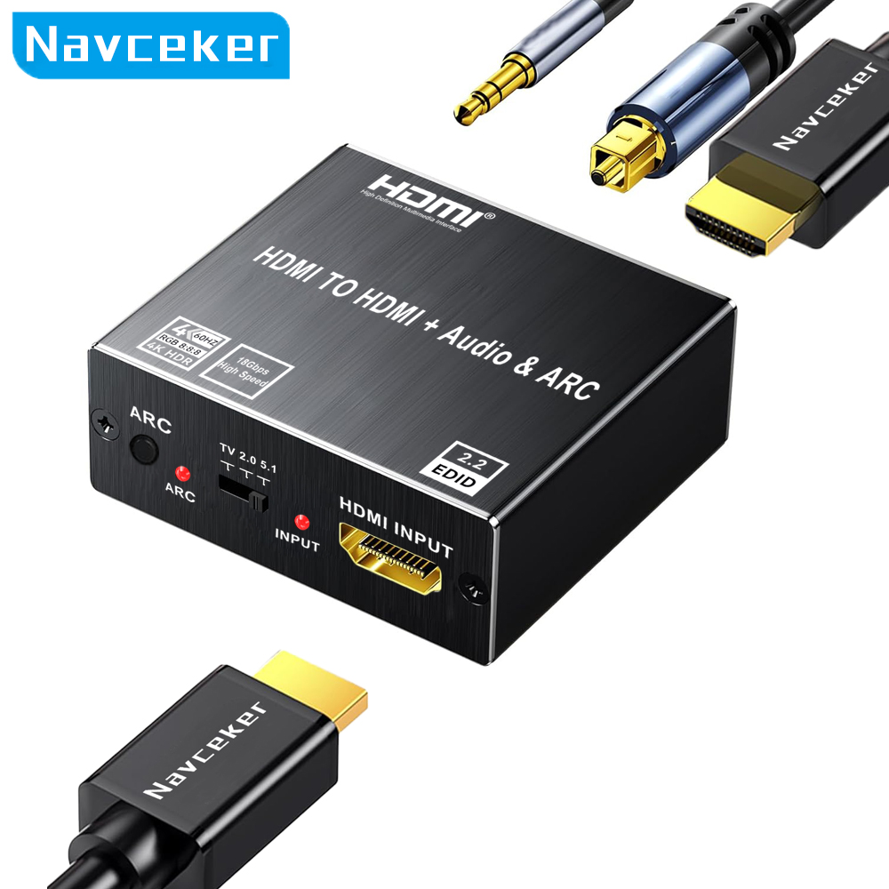 Extractor de Audio HDMI Navcek - Dolby Atmos Soundbar Hdmi Earc reseña y precio