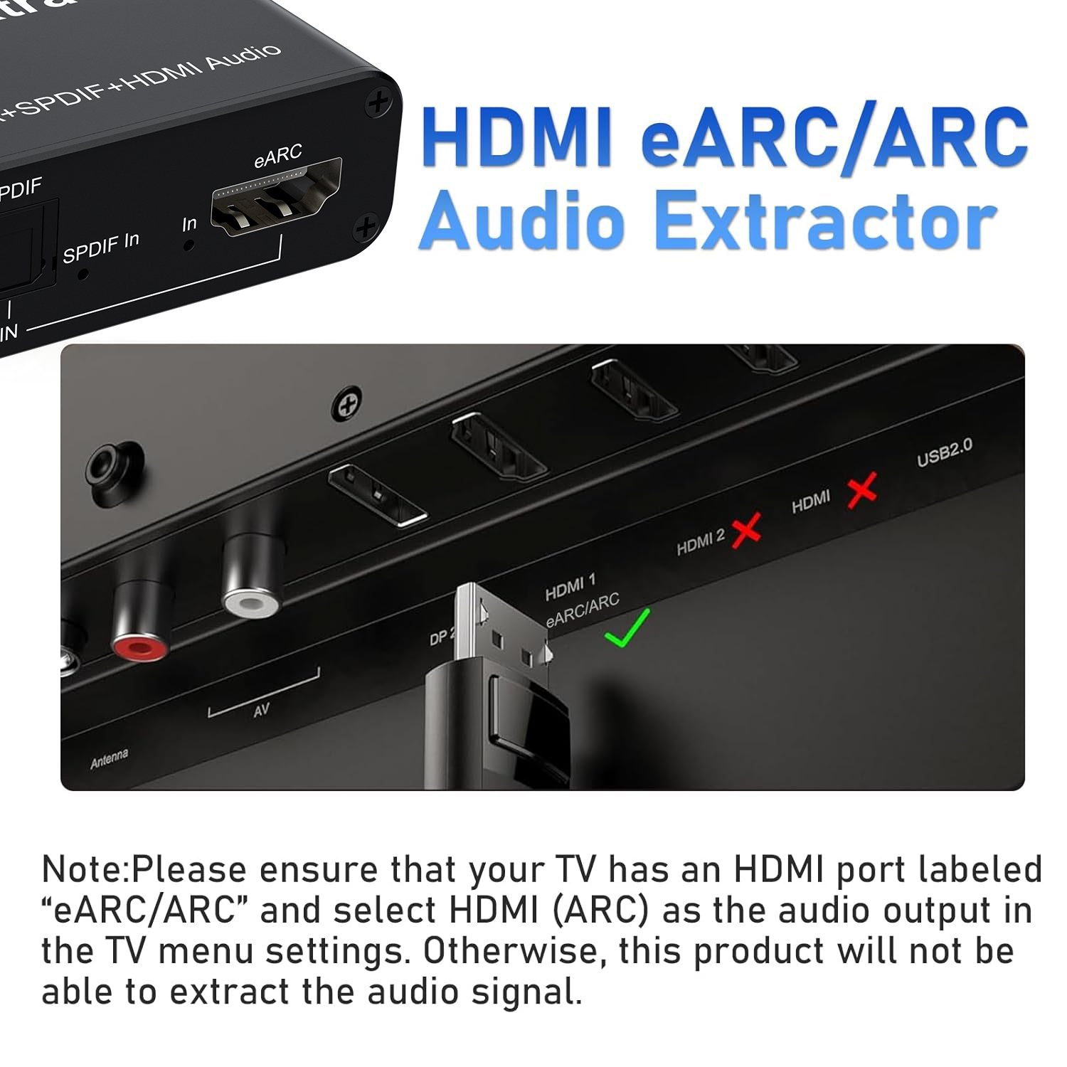 Extractor de Audio eARC/ARC HD - Dolby Atmos Soundbar Hdmi Earc reseña y precio