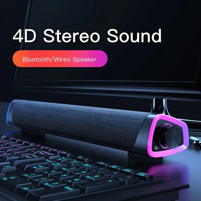 Barra de altavoces estéreo par - Compact Soundbar For Pc Monitor reseña y precio