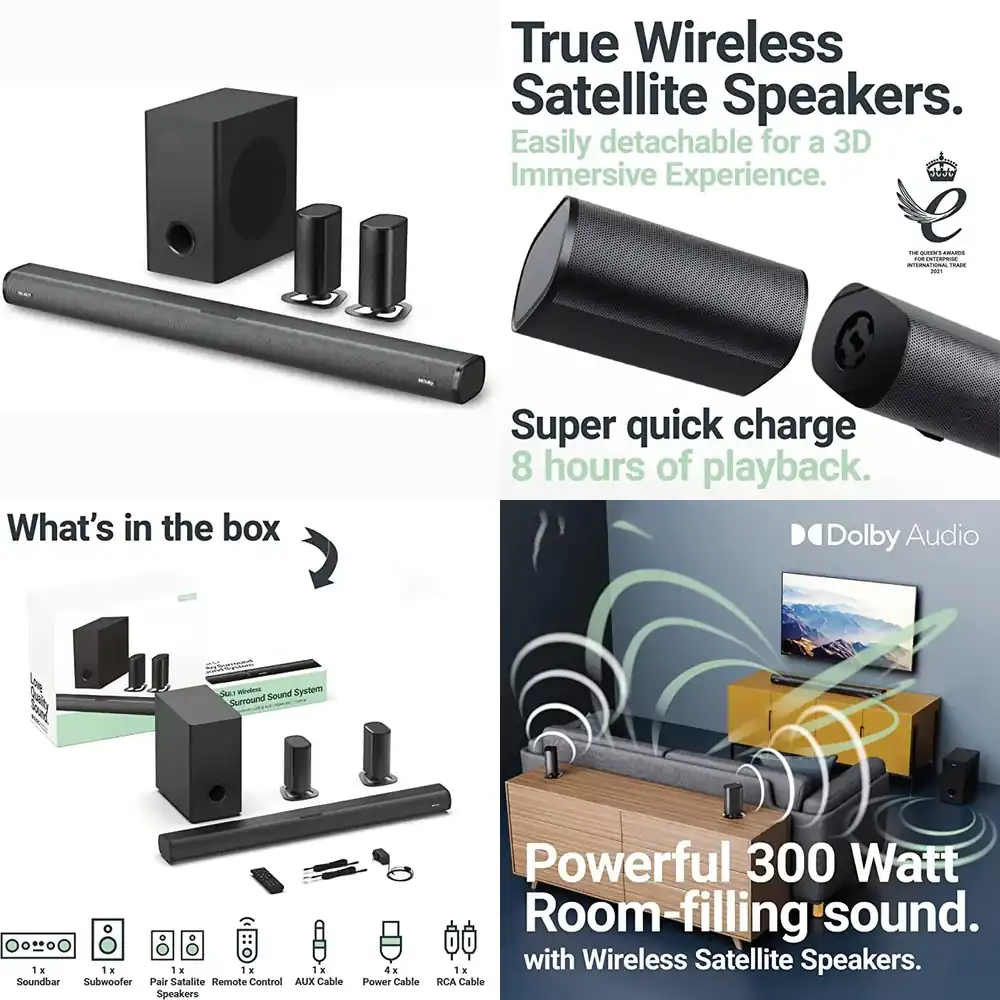 Altavoz inalámbrico 5.1 canale - Soundbar With Wireless Subwoofer 5.1Ch reseña y precio