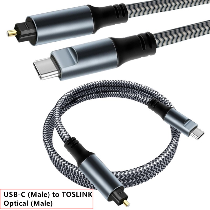 Cable de audio trenzado USB C  - Optical Audio Cable Toslink Gold Plated reseña y precio