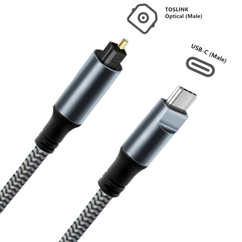 Cable de audio trenzado USB C  - Optical Audio Cable Toslink Gold Plated reseña y precio