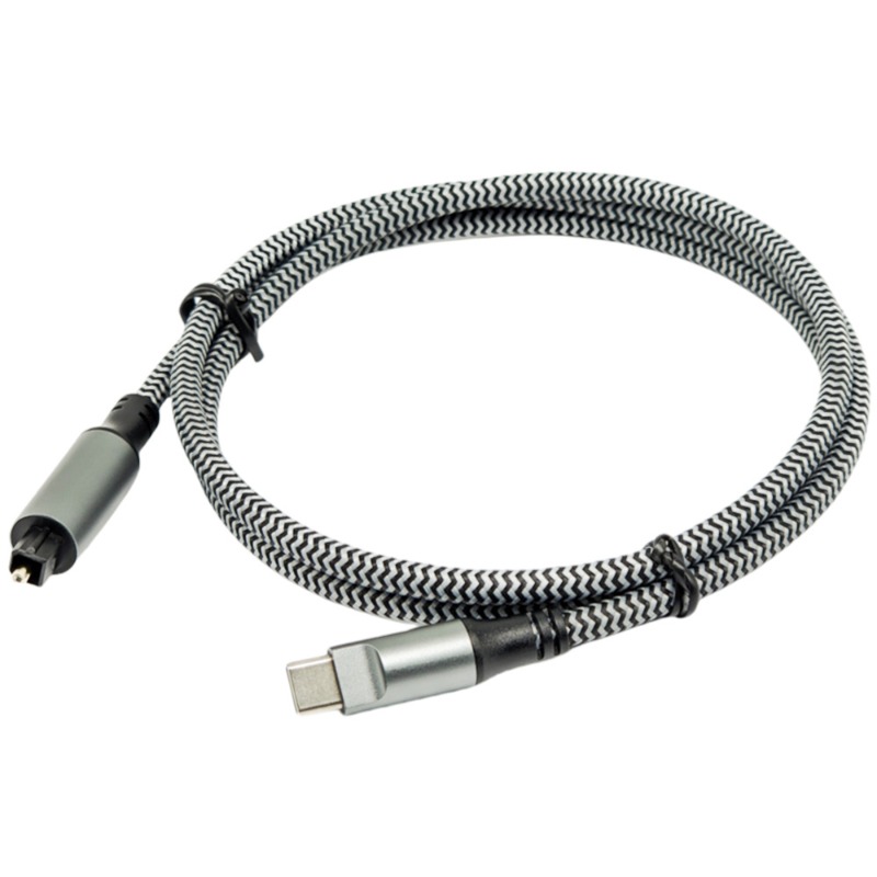 Cable de audio trenzado USB C  - Optical Audio Cable Toslink Gold Plated reseña y precio