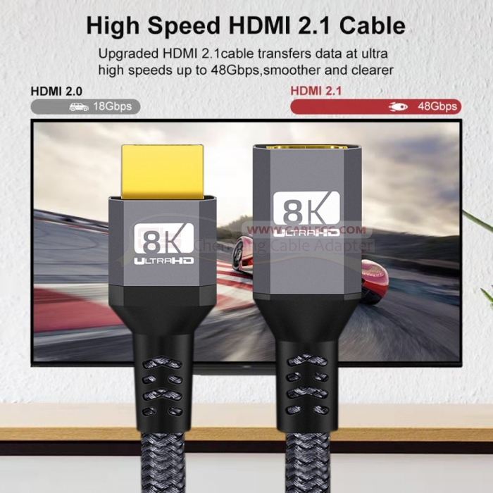 Cable de extensión HDMI 2,1, C - Hdmi 2.1 Cable 8K 60Hz 48Gbps Earc reseña y precio
